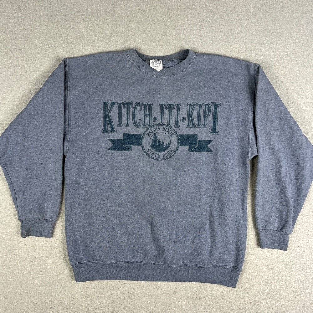 VTG Kitch-iti-kipi Palms Book State Park Sweatshrt Fits Small 1990s Made in USA